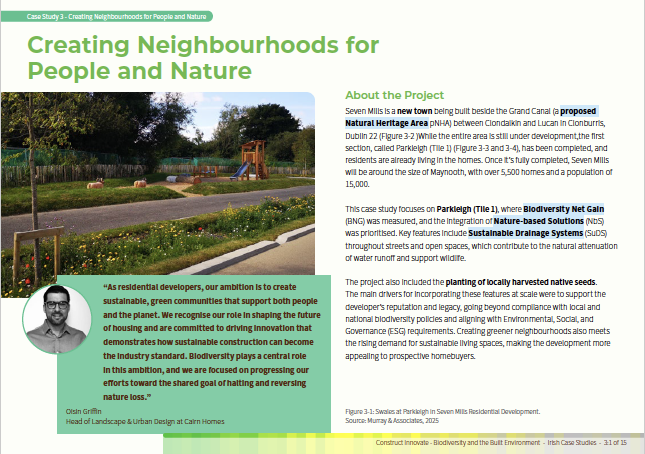 BIODIVERSITY AND THE BUILT ENVIRONMENT Case Study 3