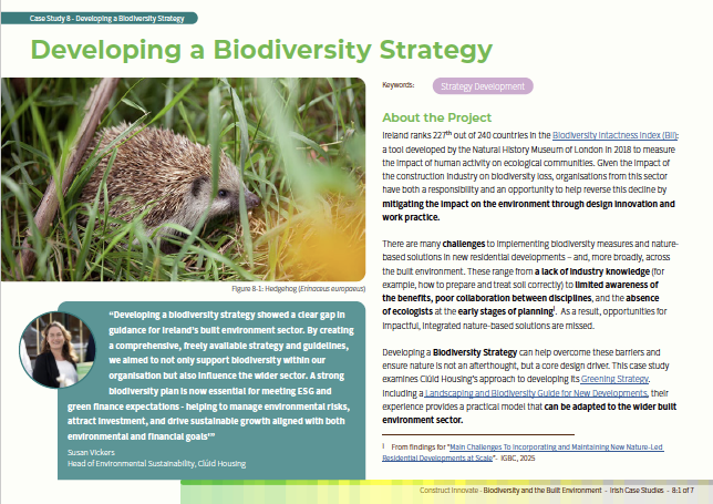 BIODIVERSITY AND THE BUILT ENVIRONMENT Case Study 8